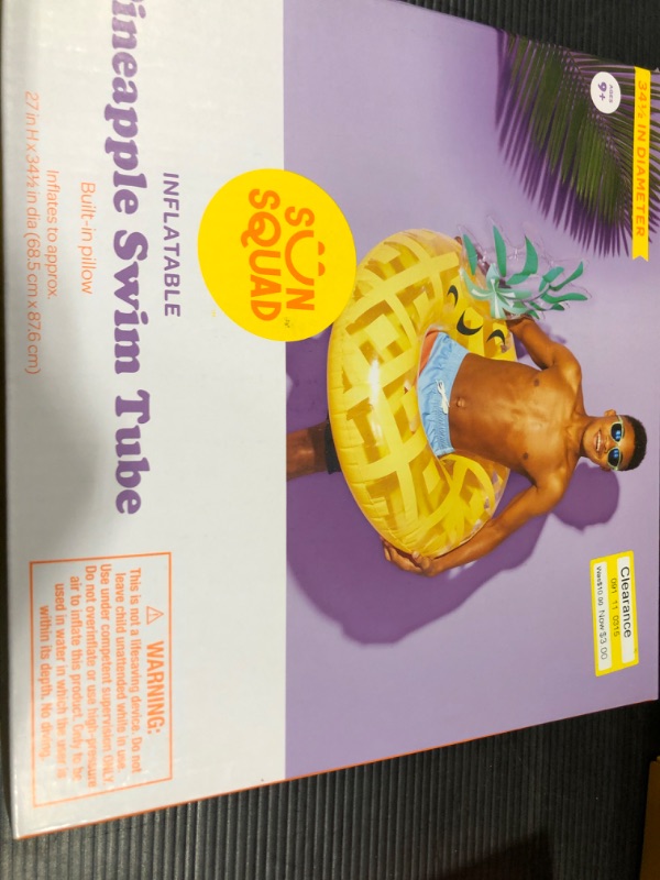 Photo 1 of HANMUN Giant Inflatable Pineapple Pool Float - Floaties for Adults Swim Inner Tube Fruit Pool Float Swimming Ring Pool Float Inner Tube Outdoor Beach Party Play Pool Water Fun Toy for Adults â€¦
