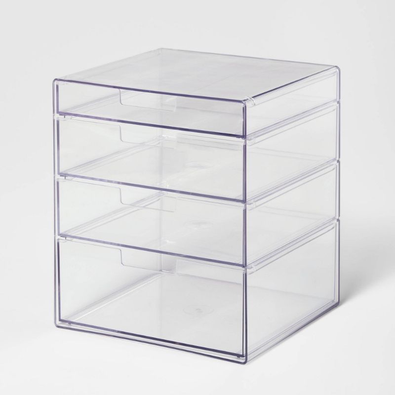 Photo 1 of 4 Drawer Stackable Countertop Organizer Clear - Brightroom™
