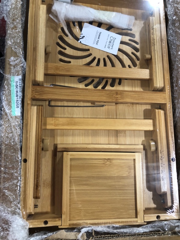 Photo 1 of Aleratec Bamboo Lap Desk/Laptop Stand for Devices Up to 15"