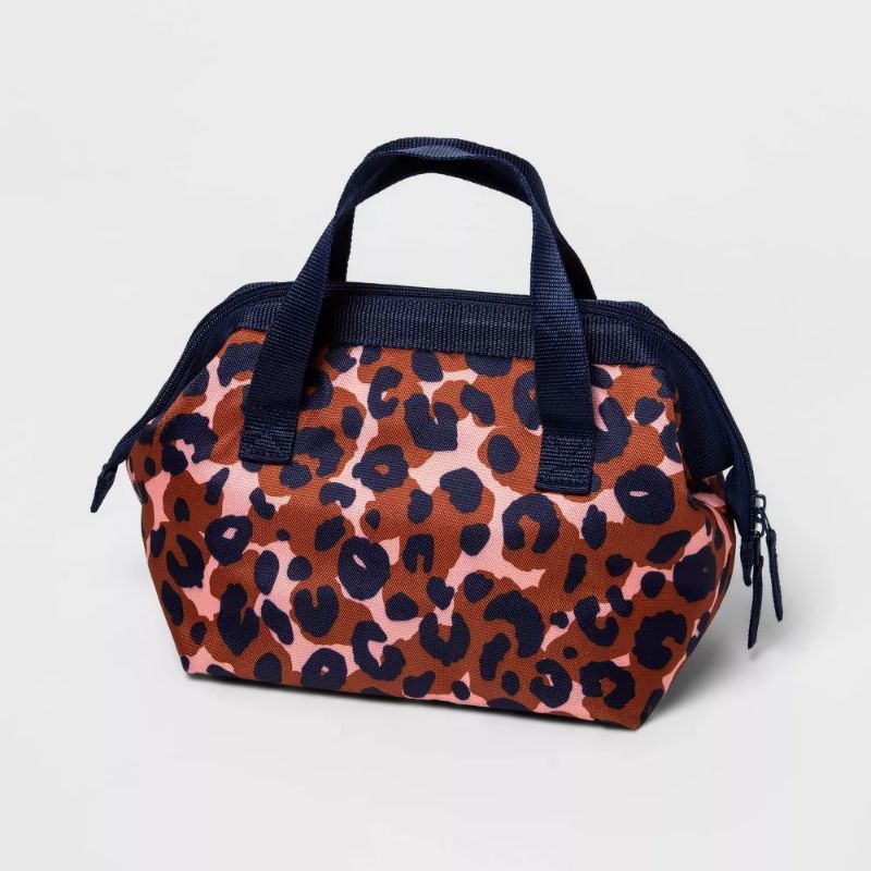 Photo 1 of Frame Lunch Bag Navy Blue Leopard Print - Cat & Jack™

