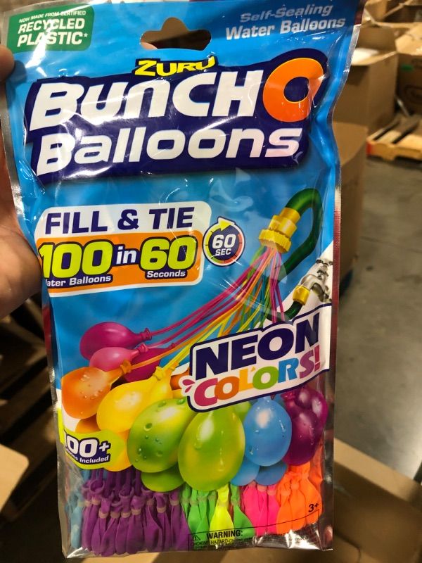 Photo 2 of Zuru - Bunch O Balloons - Neon Water Splash Self-Sealing Balloons, Easy Fill, 100-pc , Age 3+
