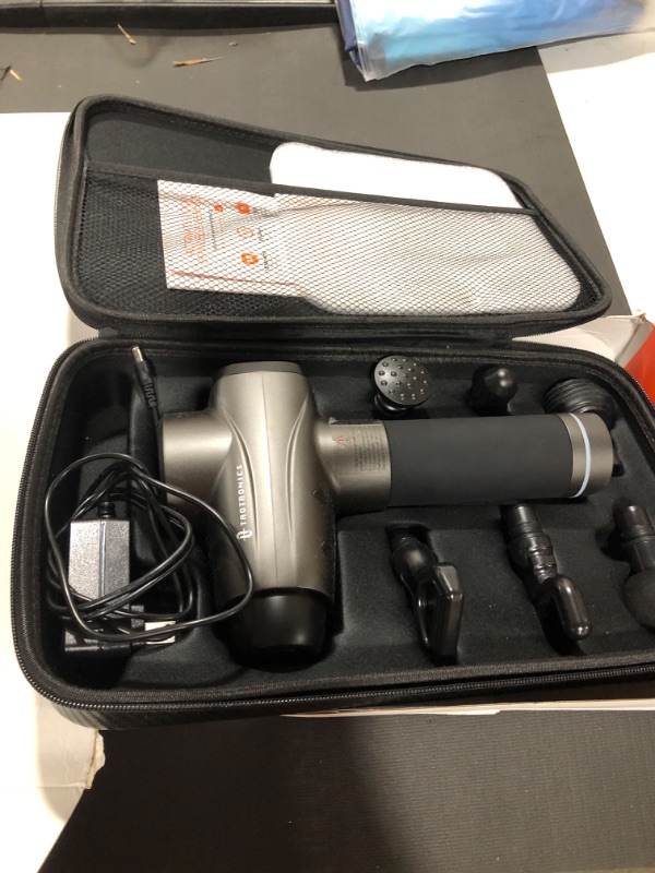 Photo 3 of TOLOCO Massage Gun, Upgrade Percussion Muscle Massage Gun for Athletes, Deep Tissue Massager for Back, Silver
