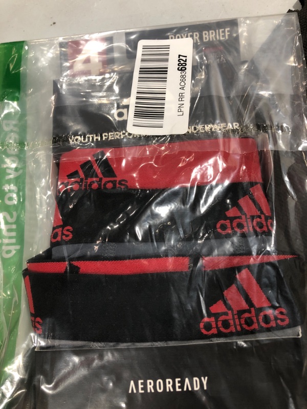 Photo 2 of adidas Youth Medium Performance Boxer Briefs Underwear (4-Pack)

