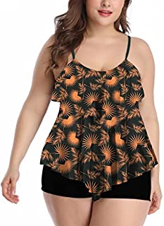 Photo 1 of B2prity Women Plus Size Tankini Swimsuits Tummy Control 2 Piece Bathing Suit Ruffled Flounce Swimwear with Shorts (B09TB7HWBX)
20 PLUS 