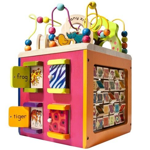 Photo 1 of B. toys Wooden Activity Cube - Zany Zoo

