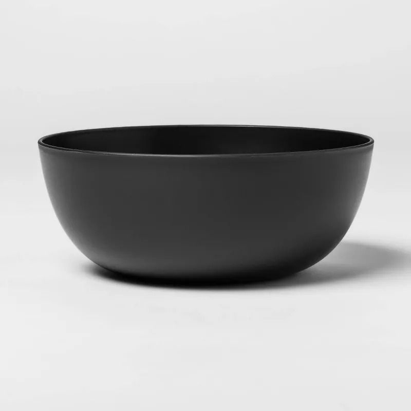 Photo 1 of 18 37oz Plastic Cereal Bowl Black - Room Essentials
