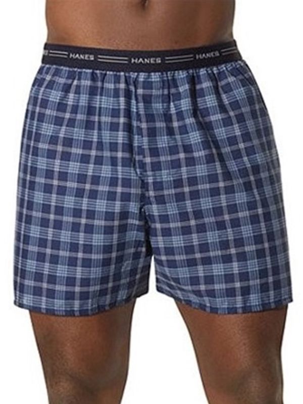 Photo 2 of BUNDLE Hanes 841BX5 Men Yarn Dyed Plaid Boxers 5-Pack - Medium, Plaids
4 Fruit of the Loom Men's A-Shirt - Black/Gray

