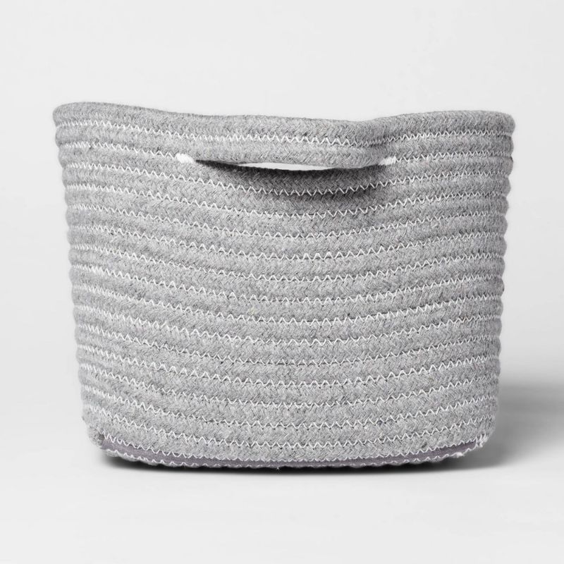 Photo 1 of 2 Bath Basket Small Crate Gray 
™Depth: 9?
Width: 9?
Height: 6?