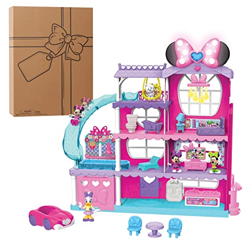 Photo 1 of Disney Junior Minnie Mouse Ultimate Mansion 22-inch Playset with Bonus Figures, 23-piece Toy Figures and Playset, Kids Toys for Ages 3 up, Amazon Excl
