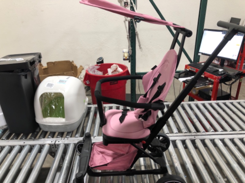 Photo 3 of Dream On Me Lightweight and Compact Coast Rider Stroller with One Hand Easy Fold, Adjustable Handles and Soft Ride Wheels, Pink
