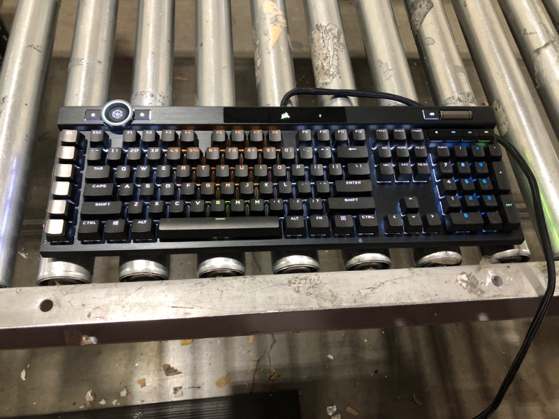 Photo 2 of Corsair K100 RGB Mechanical Gaming Keyboard - CHERRY MX SPEED RGB Silver Keyswitches - AXON Hyper-Processing Technology for 4x Faster Throughput - 44-Zone RGB LightEdge - PBT Double-Shot Keycaps
