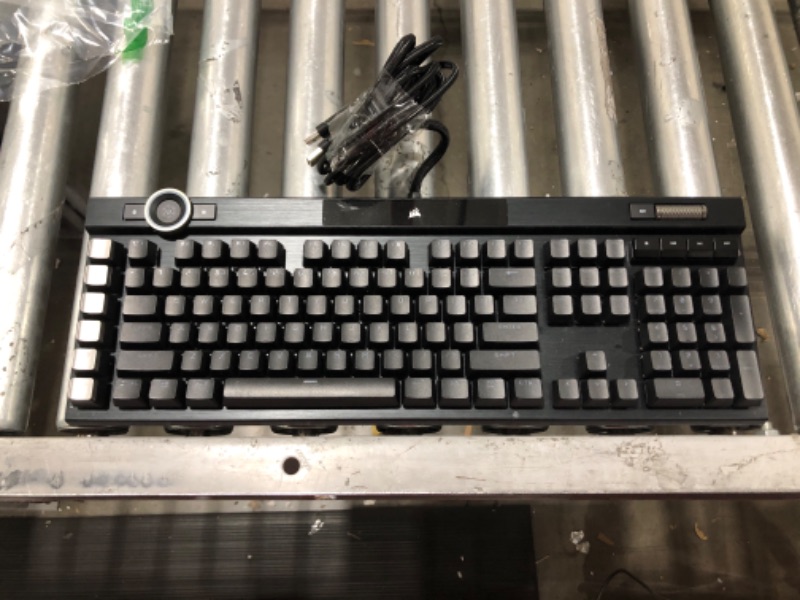 Photo 1 of Corsair K100 RGB Mechanical Gaming Keyboard - CHERRY MX SPEED RGB Silver Keyswitches - AXON Hyper-Processing Technology for 4x Faster Throughput - 44-Zone RGB LightEdge - PBT Double-Shot Keycaps
