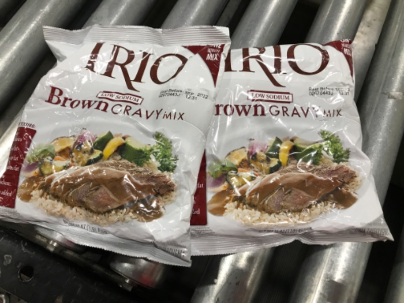 Photo 2 of 2 CT EXPIRED BY 09/2021TRIO Low Sodium Brown Gravy Mix, Just Add Water Gravy Packet, 16 Oz
