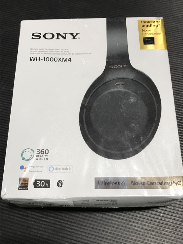 Photo 2 of Sony WH-1000XM4 Wireless Noise-Cancelling Over-The-Ear Headphones - Black (Renewed)
