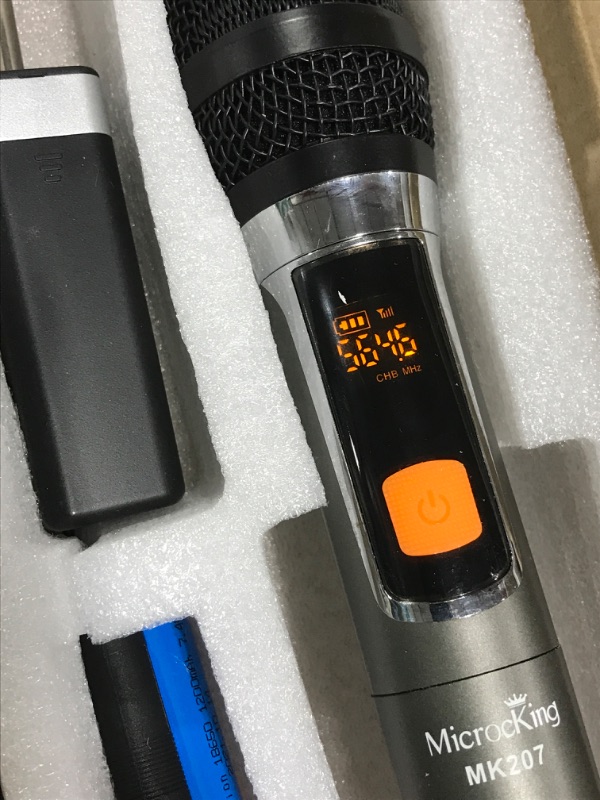 Photo 1 of MicrocKing Wireless Microphone Wireless Microphone System Dynamic Handheld Mic with Rechargeable Receiver for Conference Weddings Church Stage Party Karaoke