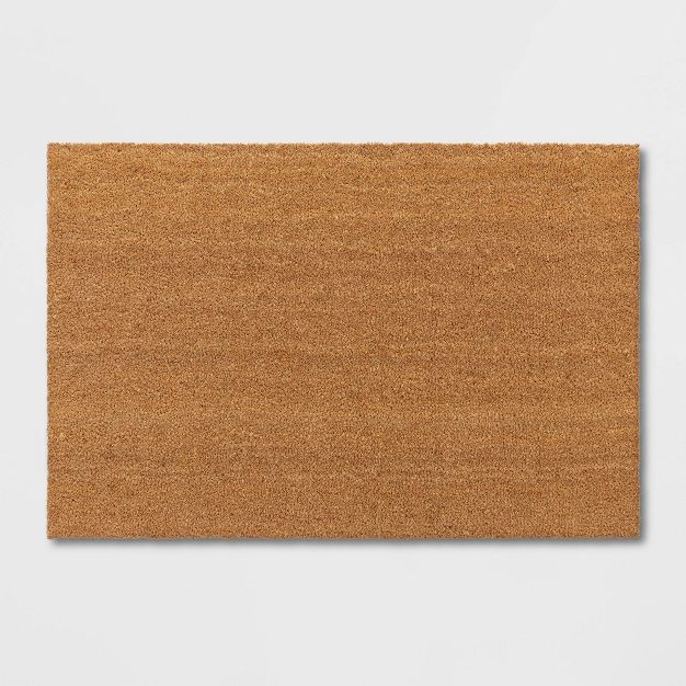 Photo 1 of 1'11x2'11" Solid Doormat Beige - Room Essentials™

