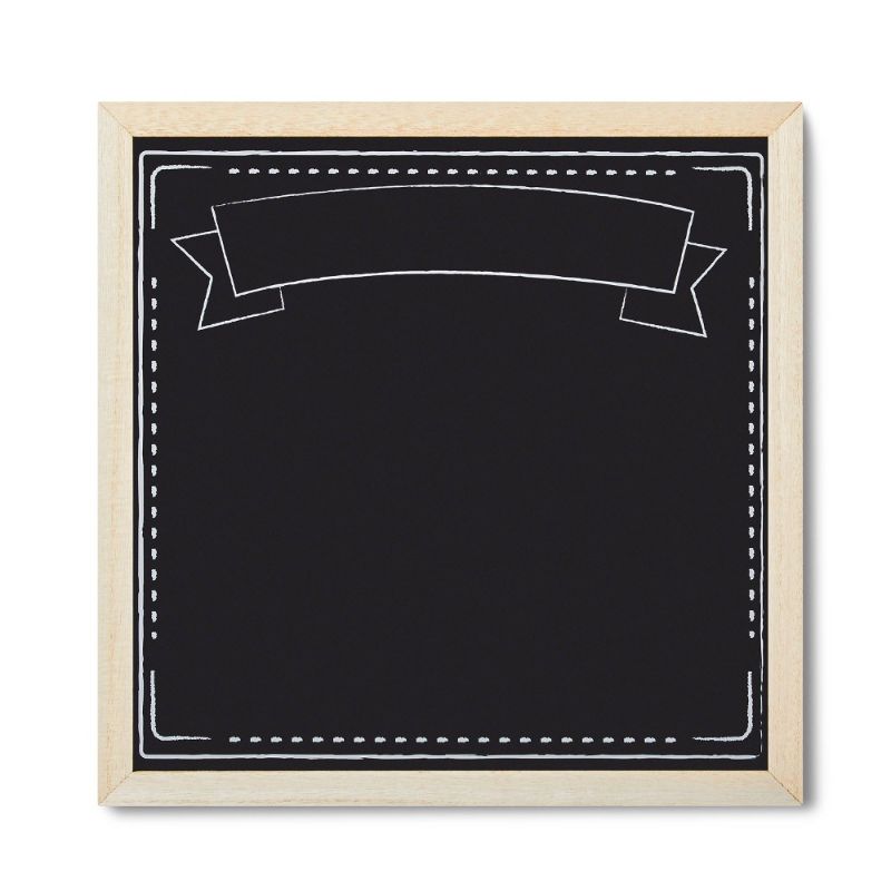 Photo 1 of 12 X 12 First Day of School Square Chalkboard with Wood Border - Mondo Llama
