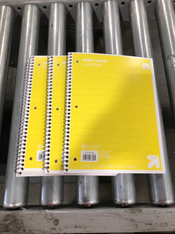 Photo 1 of (5 Pack) Wide Ruled 1 Subject Flexible Paperboard Cover Spiral Notebook - up & up™

