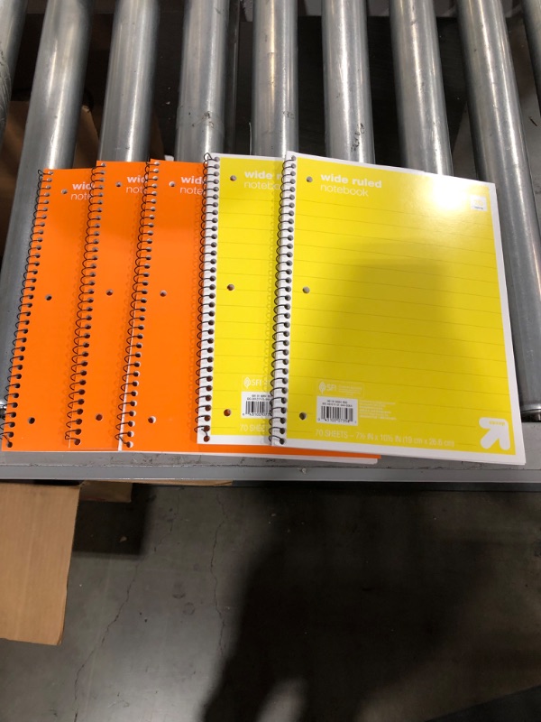 Photo 2 of (5 pack) Wide Ruled 1 Subject Flexible Plastic Cover Spiral Notebook - up & up
