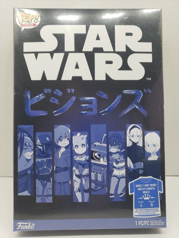 Photo 1 of Funko Pop Tees STAR WARS T-Shirt Unisex XL / L Black Visions Kyoto Anime New