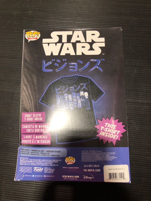 Photo 2 of Funko Pop Tees STAR WARS T-Shirt Unisex XL / L Black Visions Kyoto Anime New