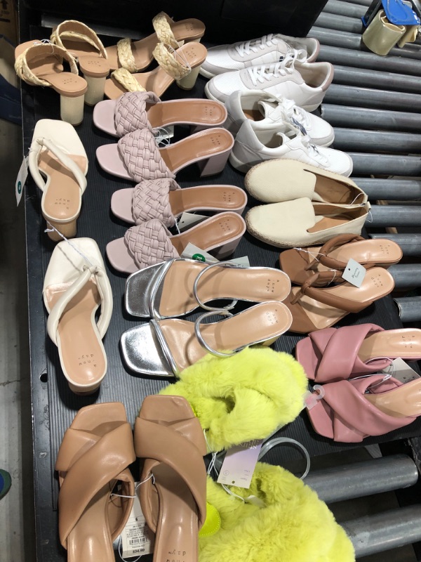 Photo 1 of A box lot of women's miscellaneous shoes. SIZES VARY 