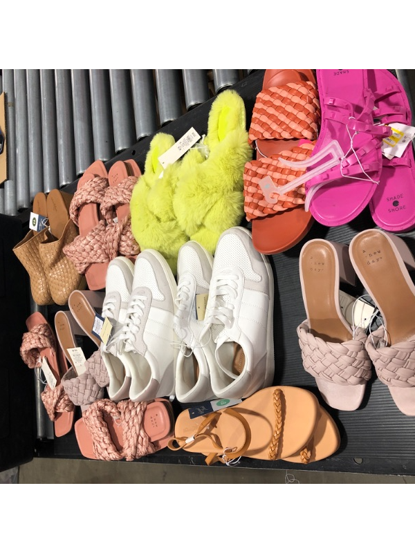 Photo 1 of A box lot of women's miscellaneous shoes. SIZES VARY 