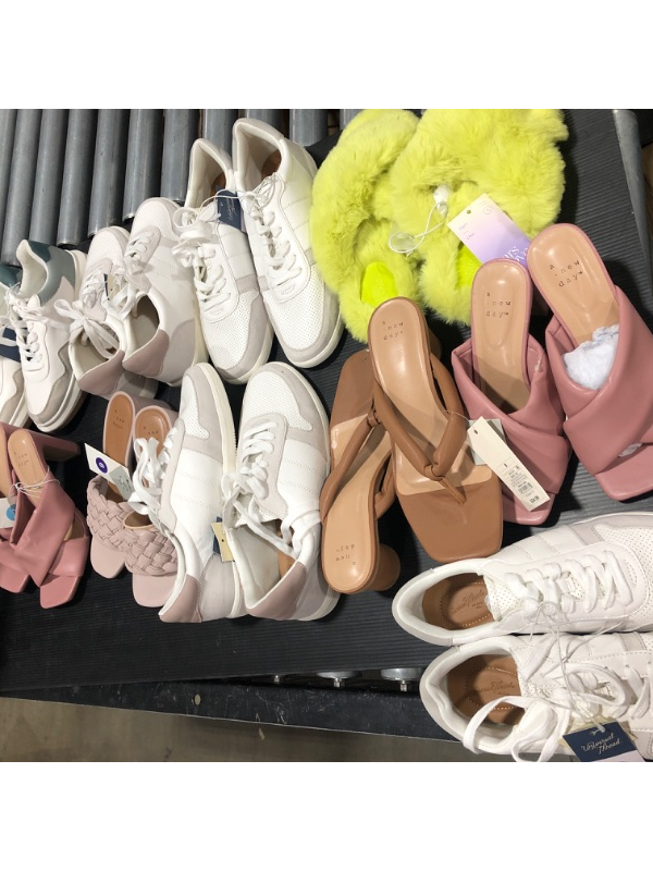 Photo 1 of A box lot of women's miscellaneous shoes. SIZES VARY 