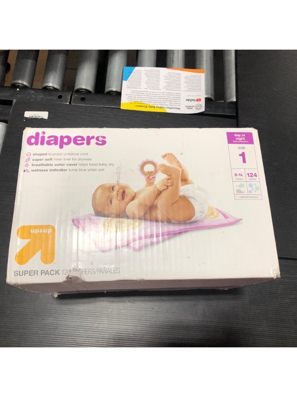 Photo 2 of Diapers Super Pack Size 1 - 124ct - up & up