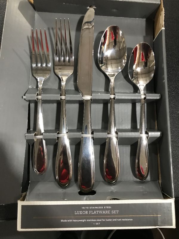 Photo 2 of 20pc Luxor 18/10 Stainless Steel Flatware Set - Threshold Signature™

