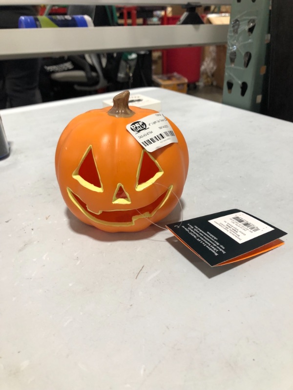 Photo 2 of 4" Light Up Color Changing Pumpkin Halloween Decorative Prop - Hyde & EEK! Boutique™

