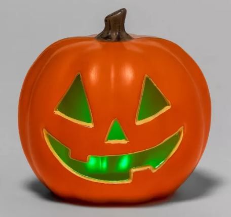 Photo 1 of 4" Light Up Color Changing Pumpkin Halloween Decorative Prop - Hyde & EEK! Boutique™

