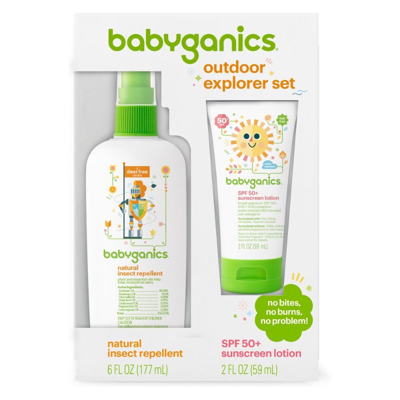 Photo 1 of Babyganics 6oz Repellent Spray and 2oz Sunscreen Lotion Kit
