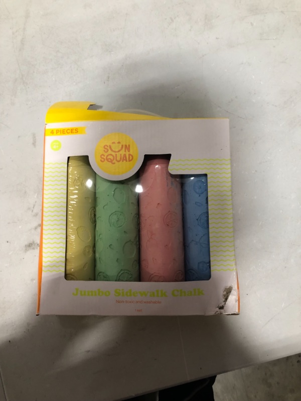 Photo 2 of 4pc Jumbo Sidewalk Chalk - Sun Squad
