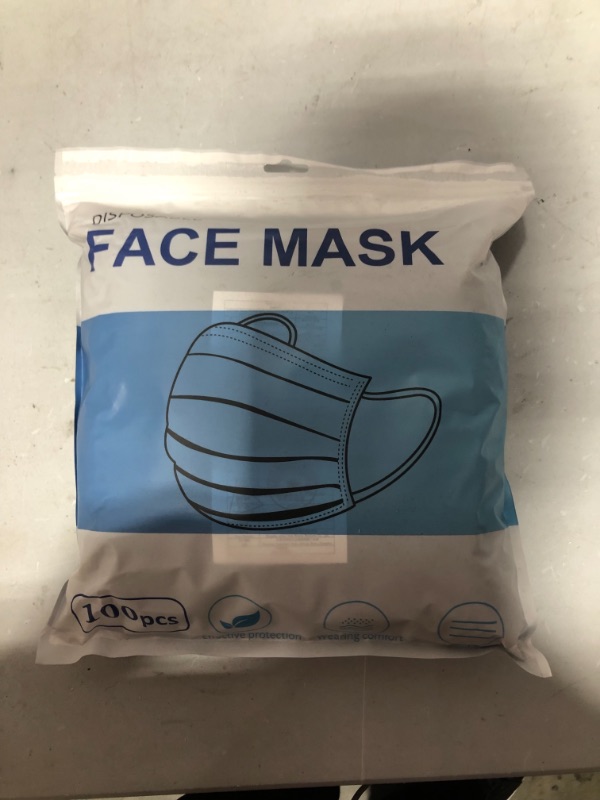 Photo 2 of 100Pcs Disposable Face Masks