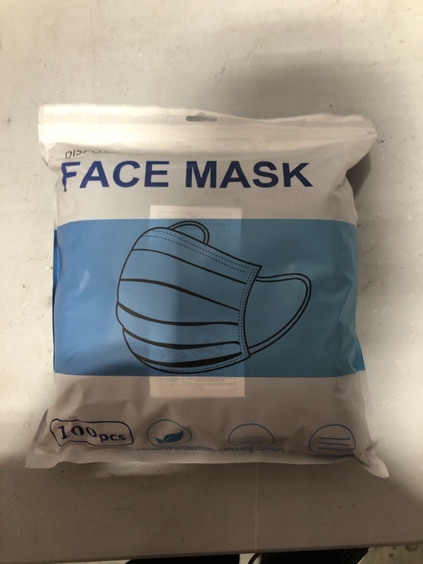 Photo 1 of 100Pcs Disposable Face Masks