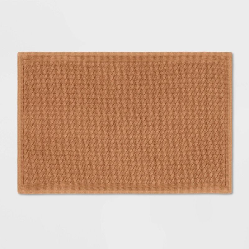 Photo 1 of 21"x30" Performance Solid Cotton Bath Mat - Threshold™
