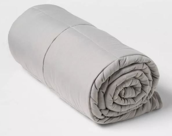 Photo 1 of 50"x70" 12lbs Weighted Blanket Gray - Room Essentials™
