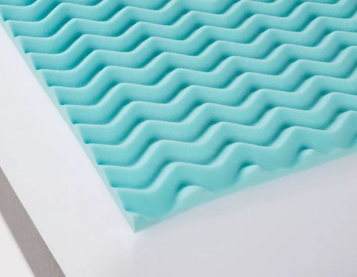 Photo 1 of 1.5" Reversible Wave Memory Foam Mattress Topper - Made By Design™-Queen 1.5' Reversible

