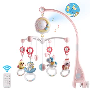 Photo 1 of Baby Musical Crib Mobile with Timing Function Projector and Lights,Hanging Rotating Rattles and Remote Control Music Box with 150 Melodies,Toy for Newborn 0-24 Months
