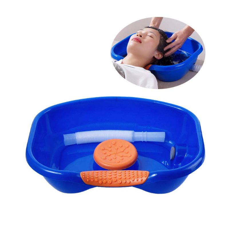 Photo 1 of Bedside Shampoo Basins,Shampoo Basin,Portable Hair Washing Hair Washing Basin with Head Cushion and Retrachable Hose-for Bedridden
