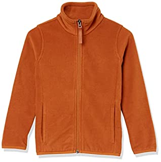 Photo 1 of Amazon Essentials Boys' Polar Fleece Full-Zip Mock Jacket, Light Brown, size 2t