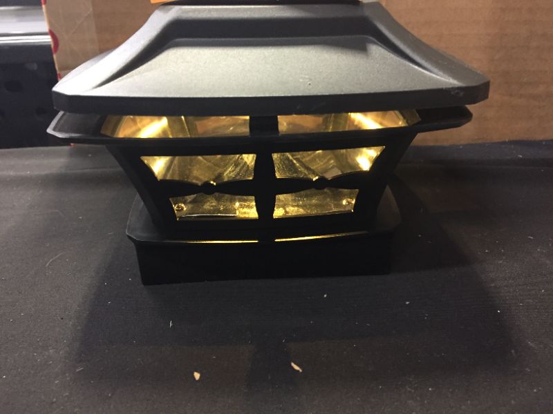 Photo 2 of 4 pcs solar post light outdoor 4 x 4 inch  