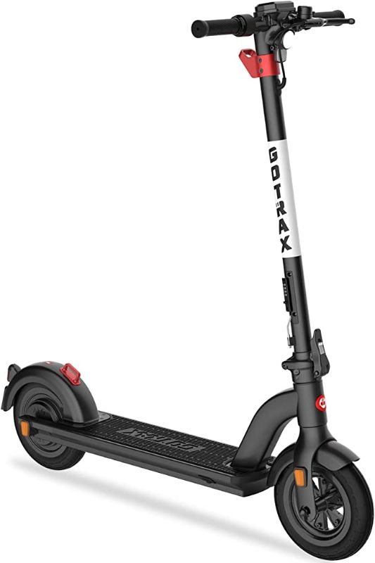 Photo 1 of Gotrax G4 Electric Scooter, 10" Pneumatic Tires, Max 25 Mile Range and 20Mph Power by 350W Motor, Double Anti-theft Lock, Bright Headlight and Taillight, Foldable and Cruise Control Escooter for Adult
