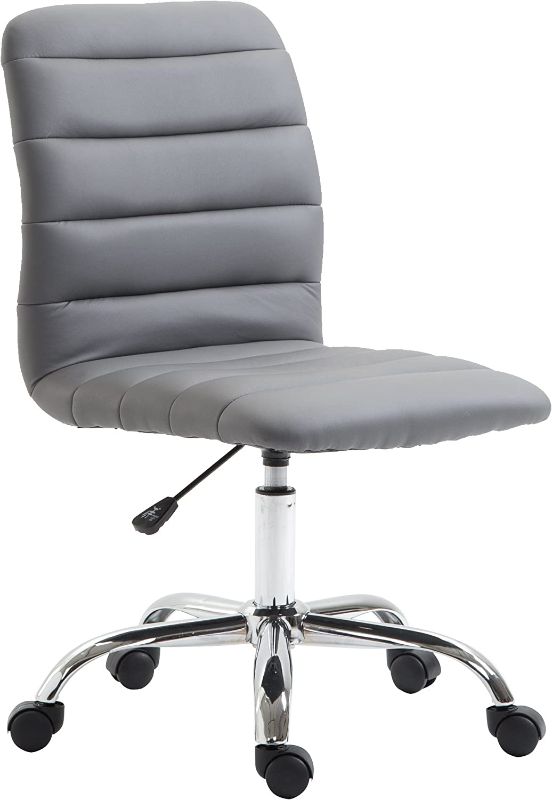 Photo 1 of EdgeMod Polox Task Chair in Vegan Leather, Grey, Size Pillow405
