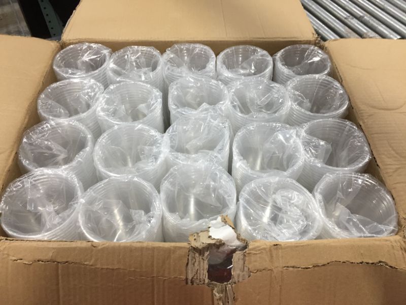 Photo 2 of (1000 Count) 16 oz Clear Plastic Cups, Disposable Crystal Clear PET Cups for Cold Drinks, To Go Iced Coffee, Juice, Soda, Bubble Boba Tea, Smoothie
