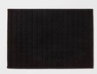 Photo 1 of 17"x24" Velveteen Grid Memory Foam Bath Rug - Room Essentials™

