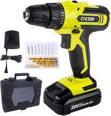 Photo 1 of CACOOP 20V Cordless Drill Driver Kit, Power Drill, w/ 2000mAh Battery, 310 in-lbs Torque, 25+1 Positions, Fast Charger, Built-in LED, 2 Variable Speed, Drills Bits Set for Drilling Wall Floor Metal

