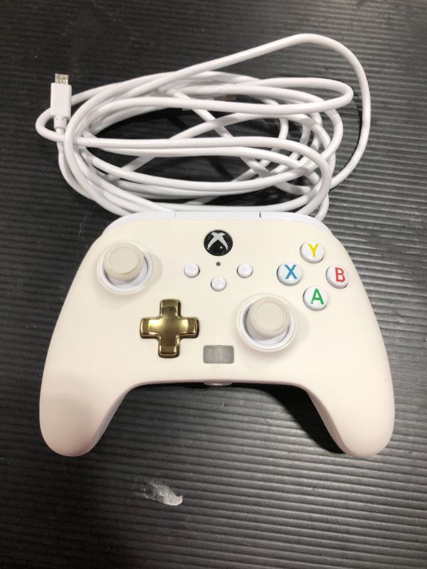 Photo 2 of Powera Enhanced Wired Controller for Xbox Series X/S Mist, White