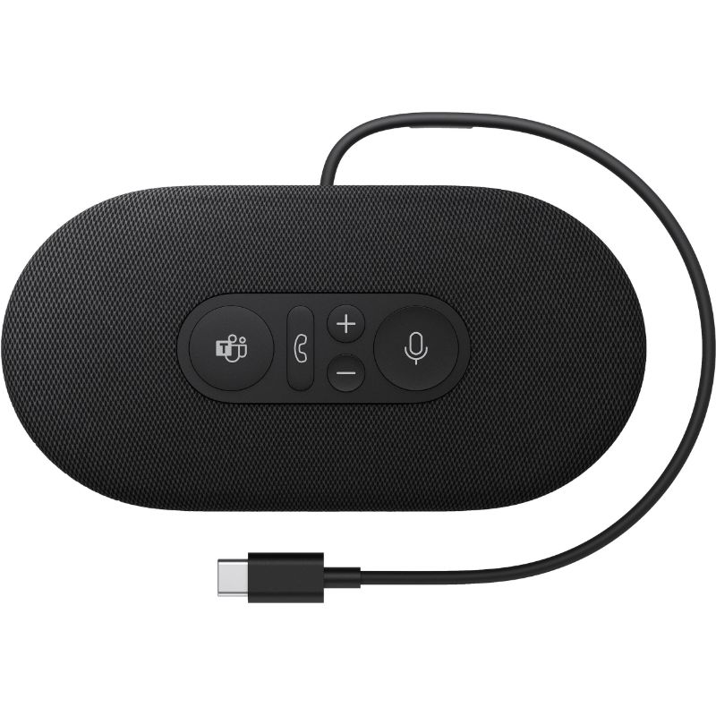 Photo 1 of Microsoft Modern USB-C Speaker, Certified for Microsoft Teams, 2- Way Compact Stereo Speaker, Call Controls, Noise Reducing Microphone. Wired USB-C Connection
